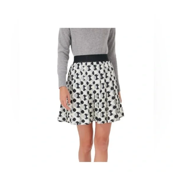 Tuckernuck Domino Geo Kathryn Mini Skirt S NWT Black Ivory Mod - Picture 2 of 8